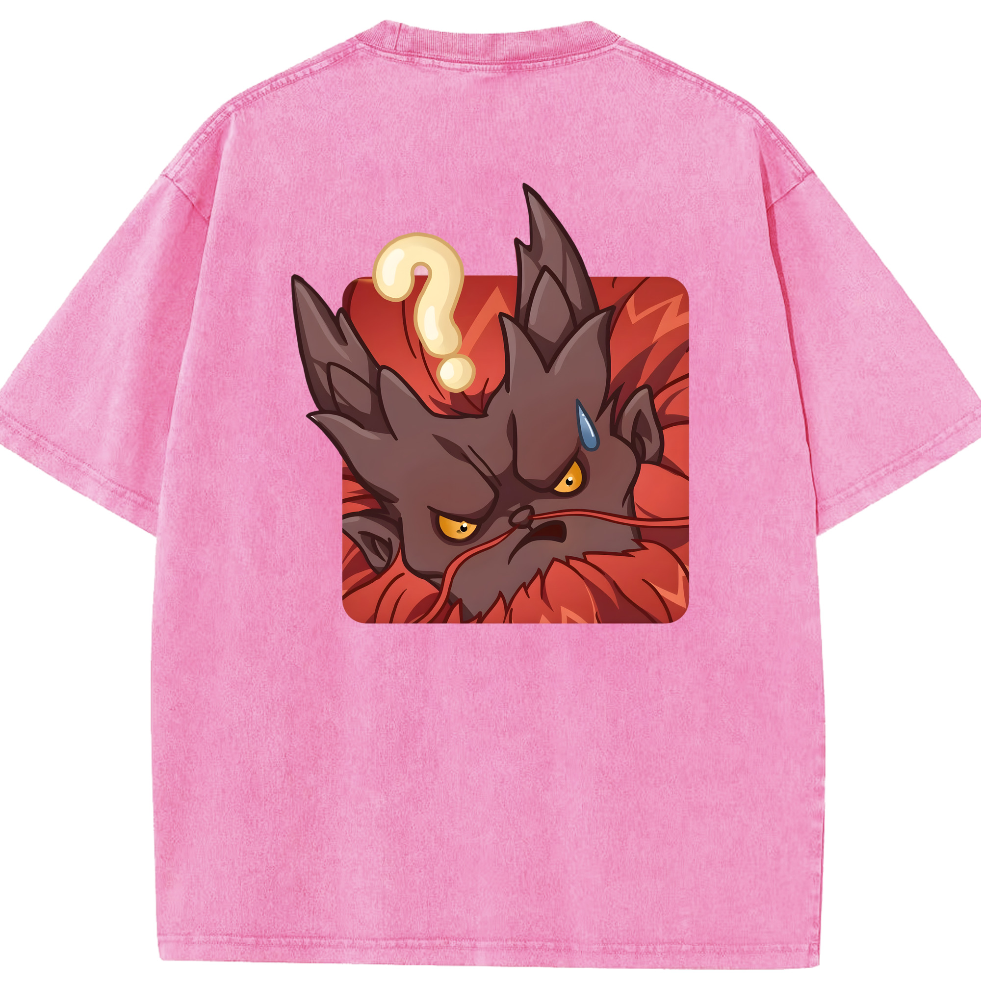 （画像用） Ne Zha 2 ナタ 魔童の大暴れ 綿100% ヴィンテージ風 半袖Tシャツ（背面プリント）